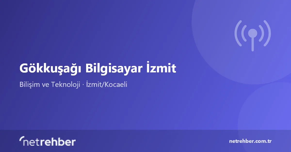 Gökkuşağı Bilgisayar İzmit kapak görseli