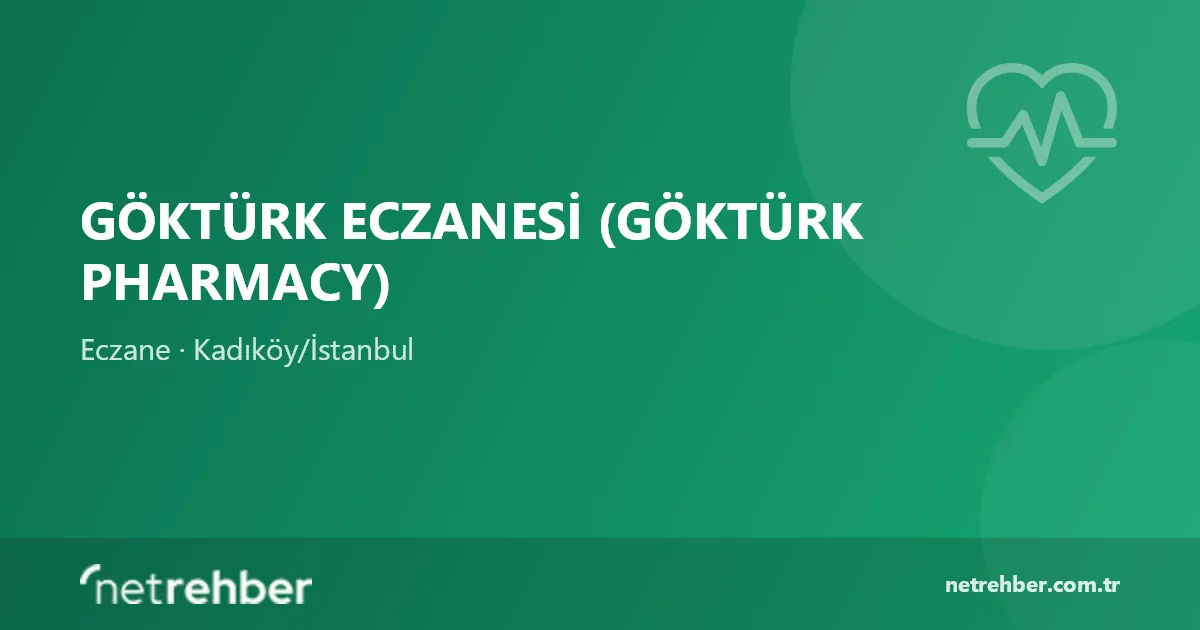 Göktürk Eczanesi (Göktürk Pharmacy) kapak görseli
