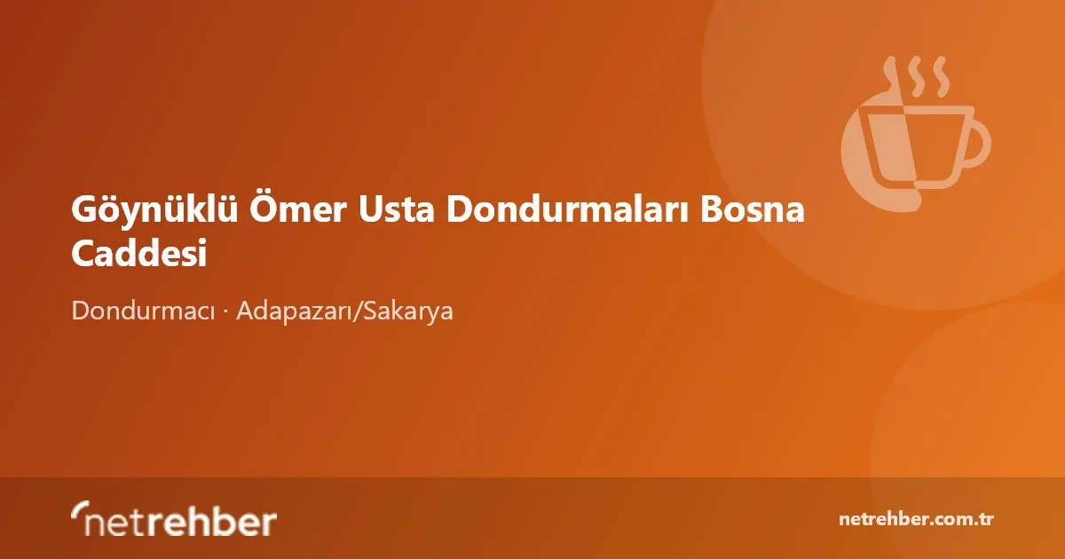 Göynüklü Ömer Usta Dondurmaları Bosna Caddesi kapak görseli