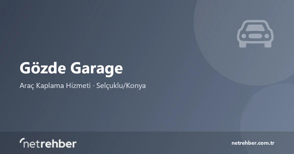 Gözde Garage kapak görseli