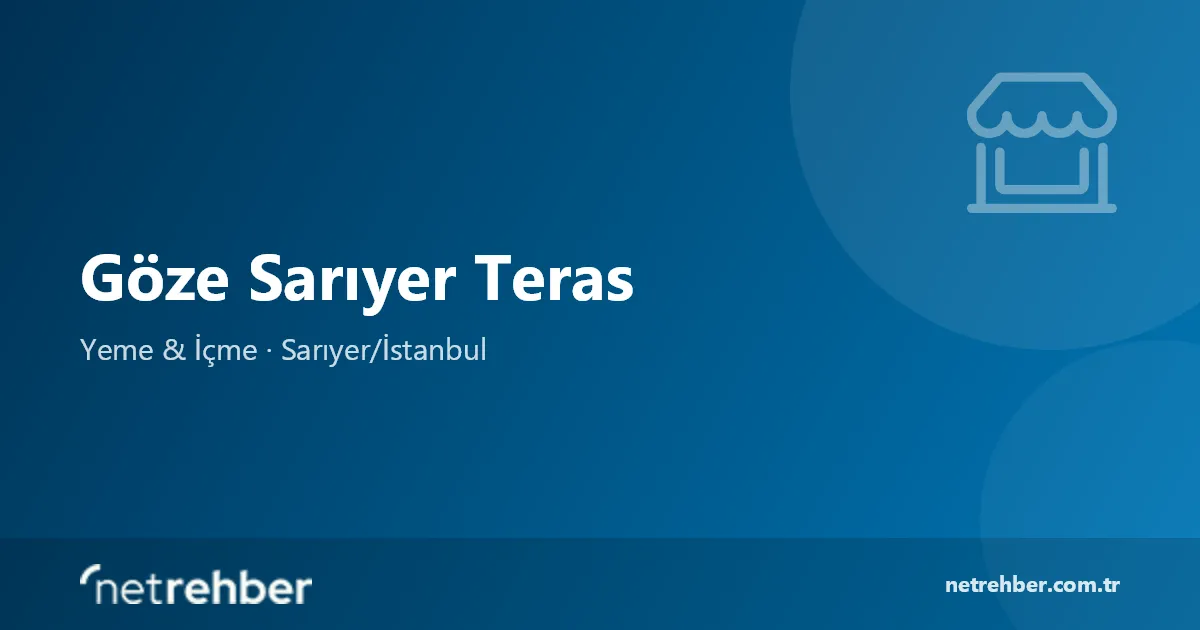 Göze Sarıyer Teras kapak görseli