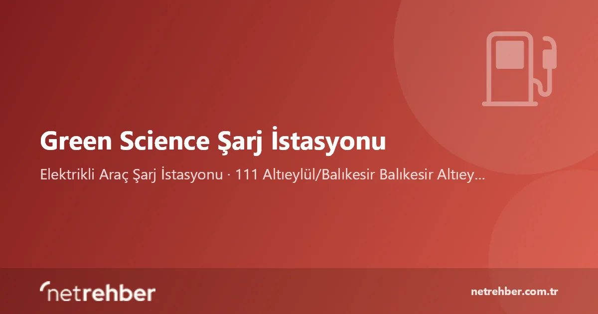 Green Science Şarj İstasyonu kapak görseli