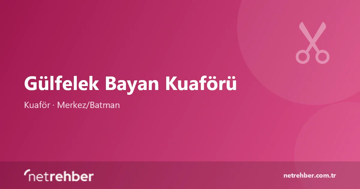 Gülfelek Bayan Kuaförü kapak görseli
