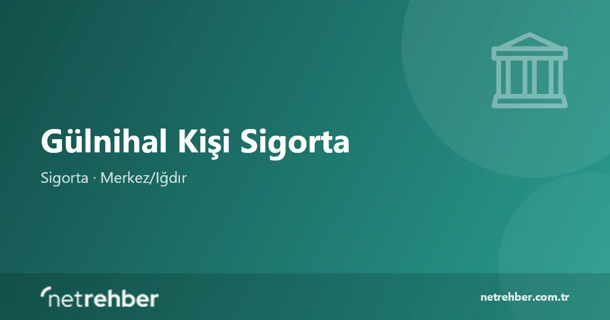 Gülnihal Kişi Sigorta kapak görseli