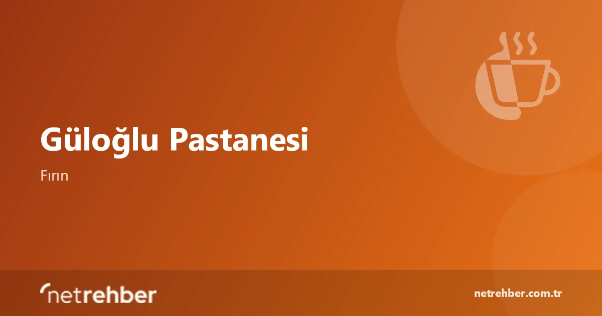 Güloğlu Pastanesi kapak görseli