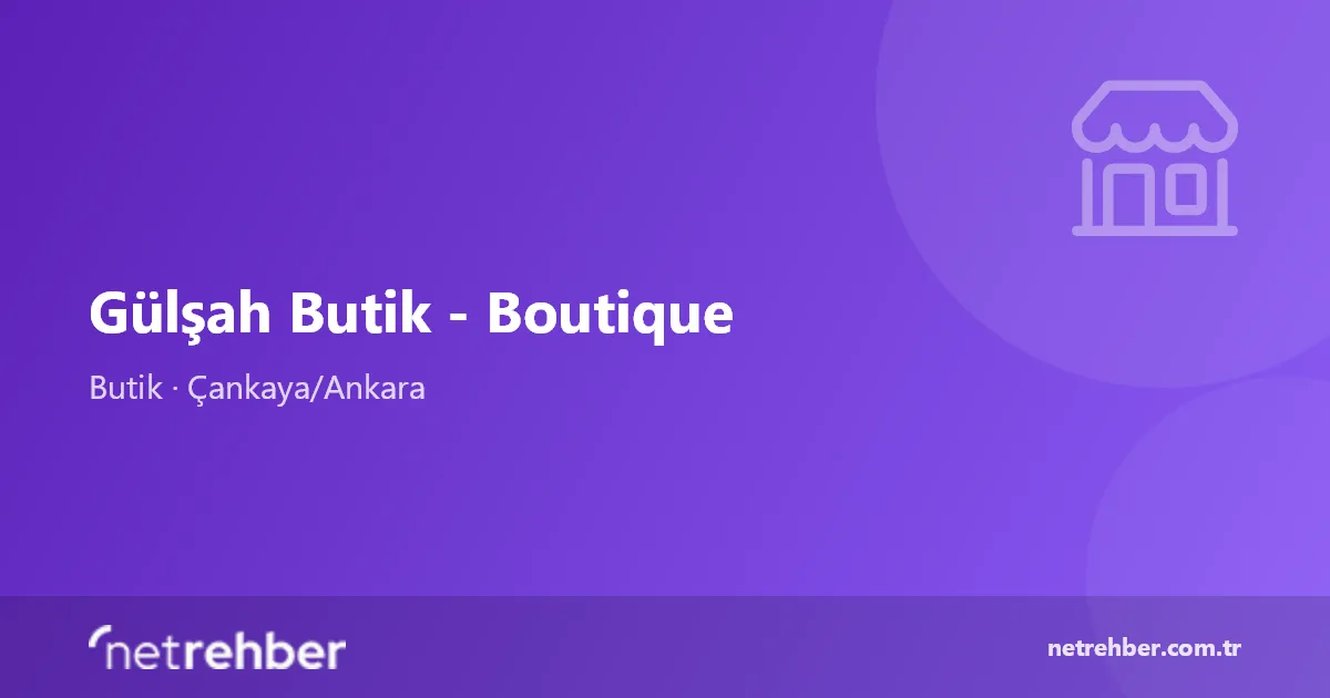 Gülşah Butik - Boutique kapak görseli