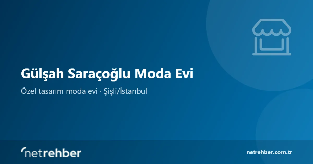 Gülşah Saraçoğlu Moda Evi kapak görseli