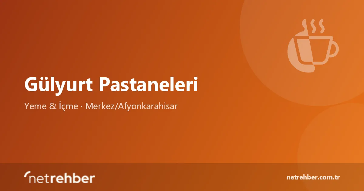 Gülyurt Pastaneleri kapak görseli