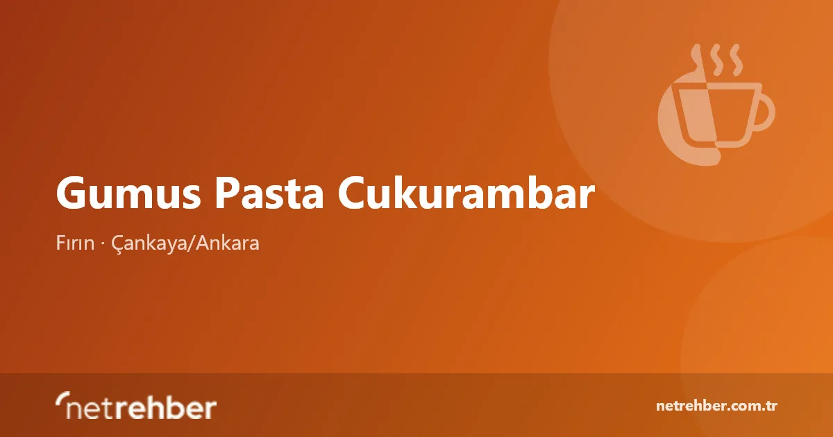 Gumus Pasta Cukurambar kapak görseli