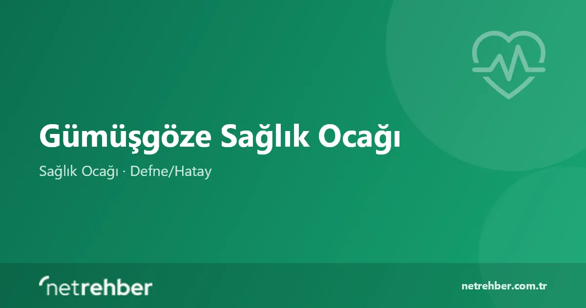 Gümüşgöze Sağlık Ocağı kapak görseli