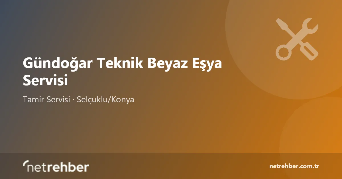 Gündoğar Teknik Beyaz Eşya Servisi kapak görseli