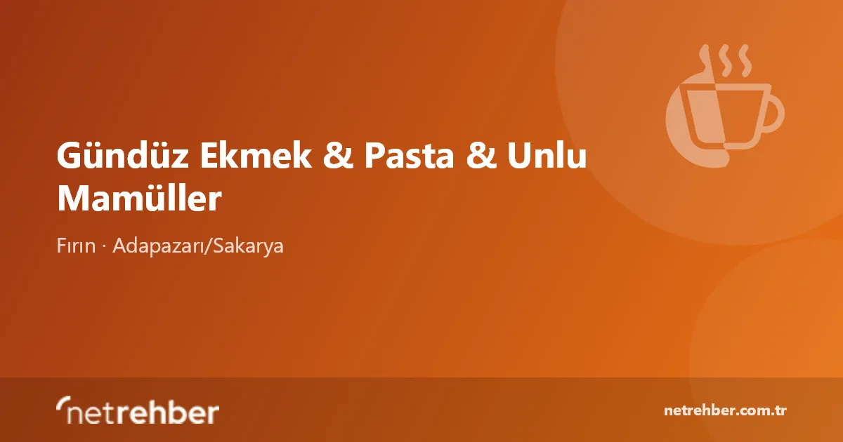 Gündüz Ekmek & Pasta & Unlu Mamüller kapak görseli