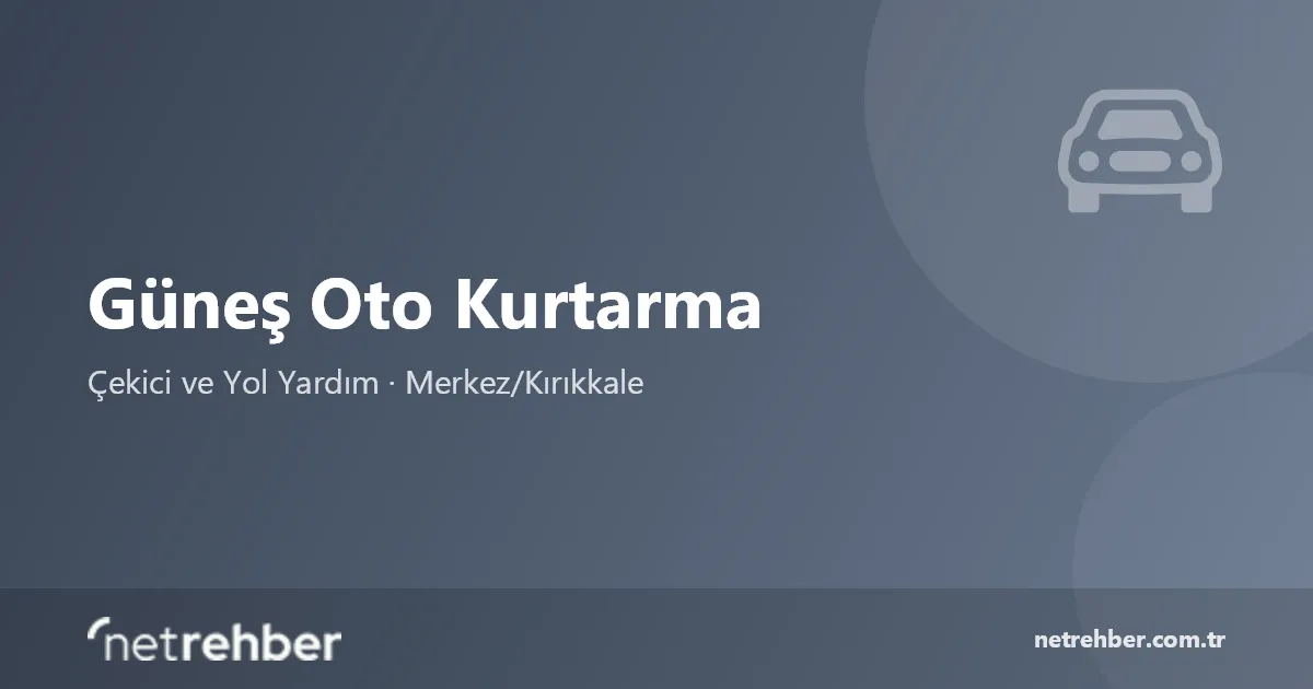 Güneş Oto Kurtarma kapak görseli