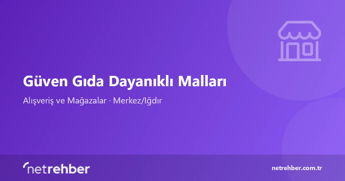 Güven Gıda Dayanıklı Malları kapak görseli