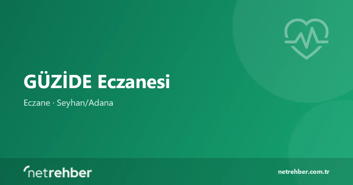 GÜZİDE Eczanesi kapak görseli
