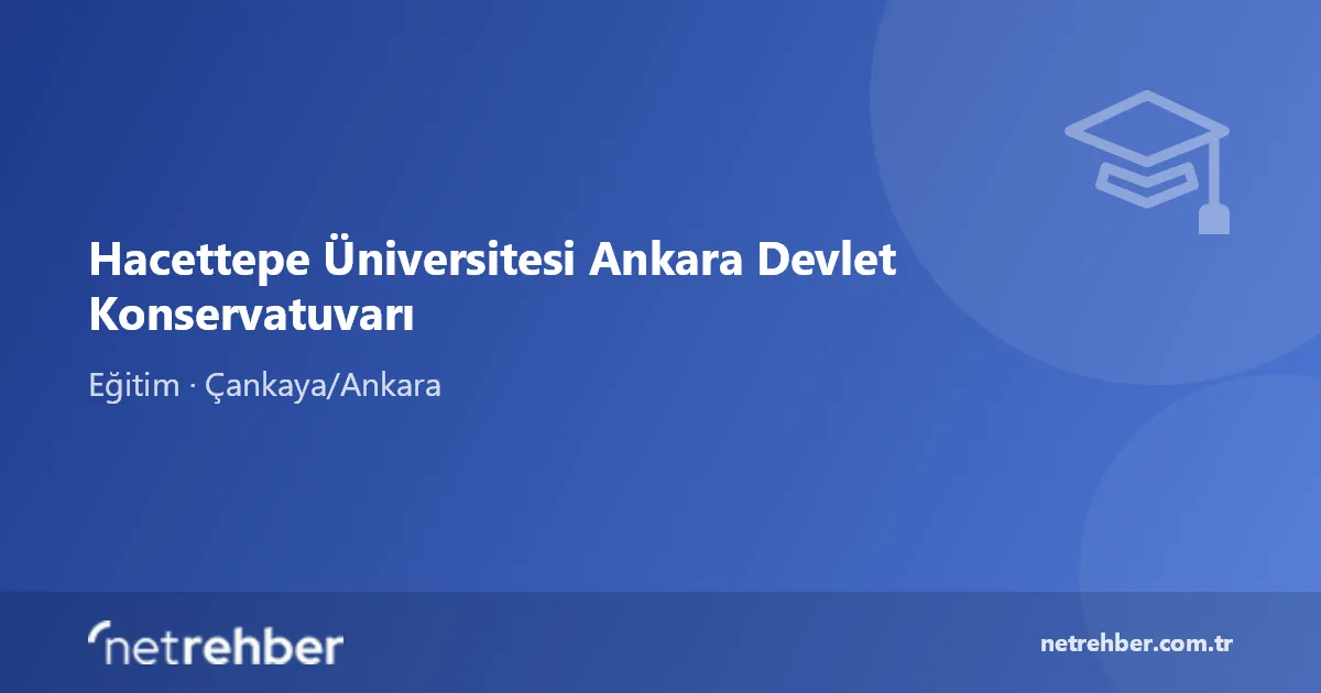 Hacettepe Üniversitesi Ankara Devlet Konservatuvarı kapak görseli