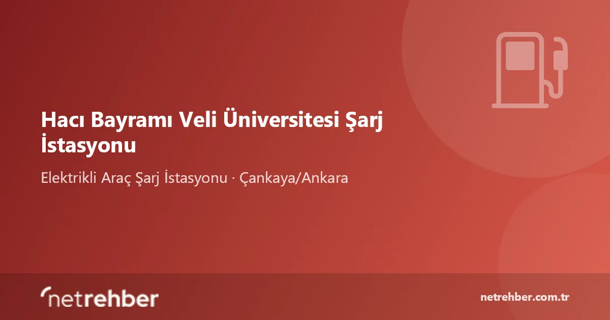 Hacı Bayramı Veli Üniversitesi Şarj İstasyonu kapak görseli