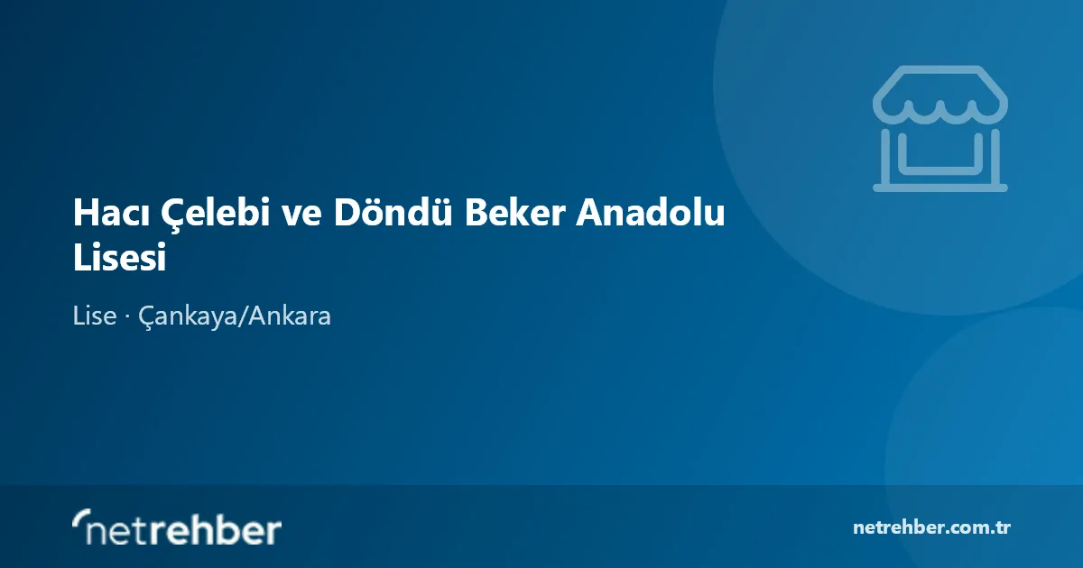 Hacı Çelebi ve Döndü Beker Anadolu Lisesi kapak görseli