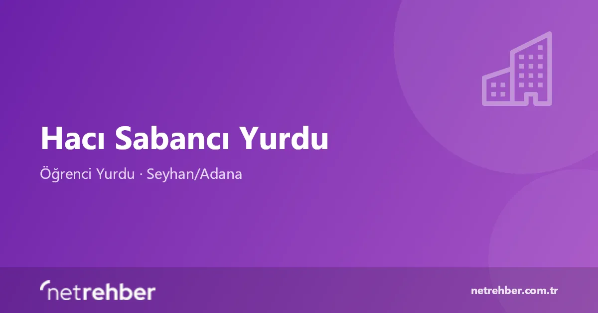 Hacı Sabancı Yurdu kapak görseli