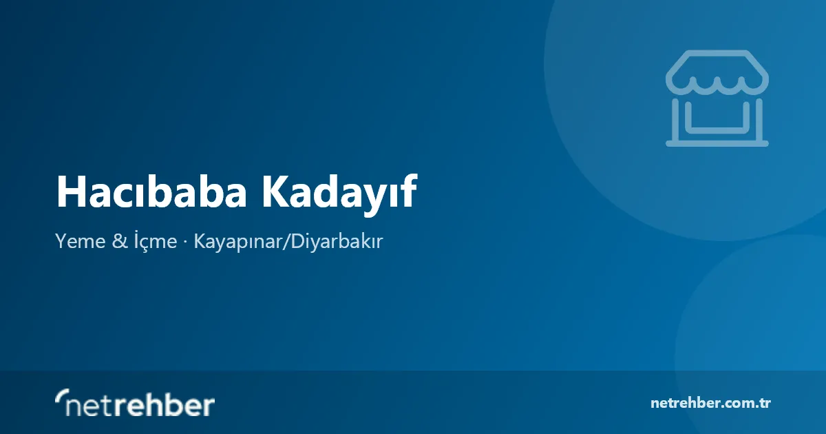 Hacıbaba Kadayıf kapak görseli