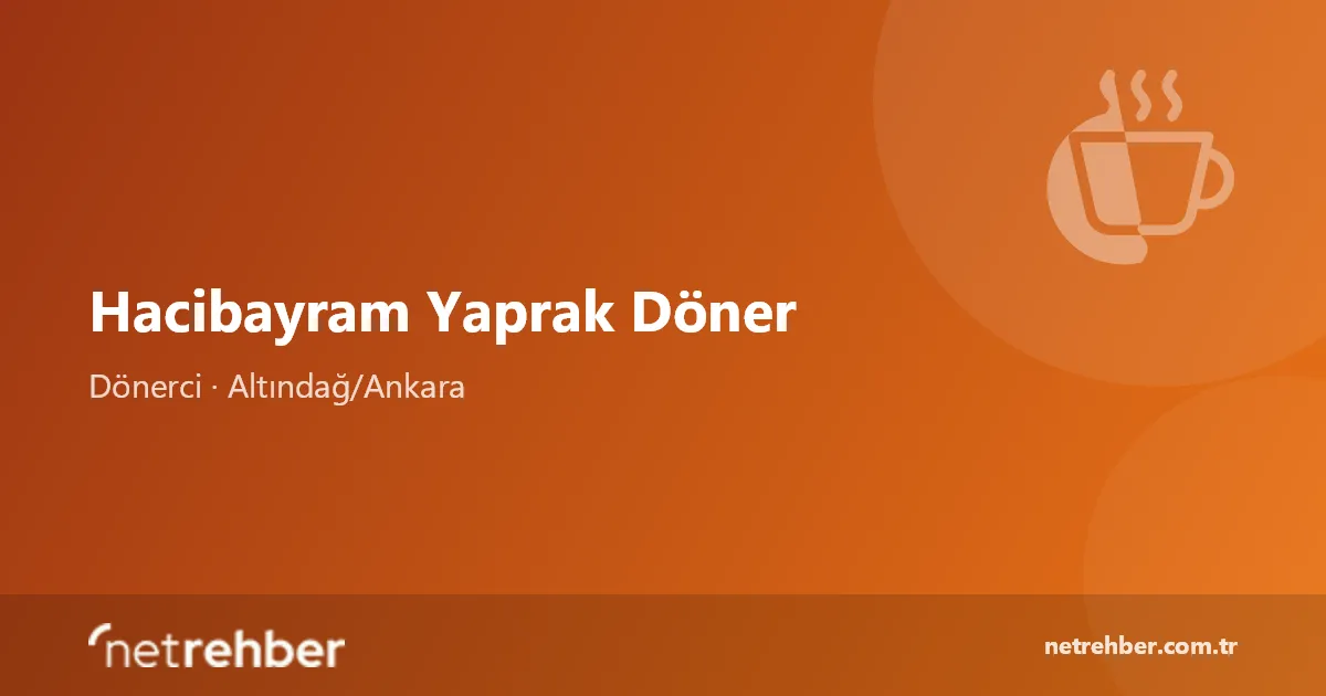 Hacibayram Yaprak Döner kapak görseli