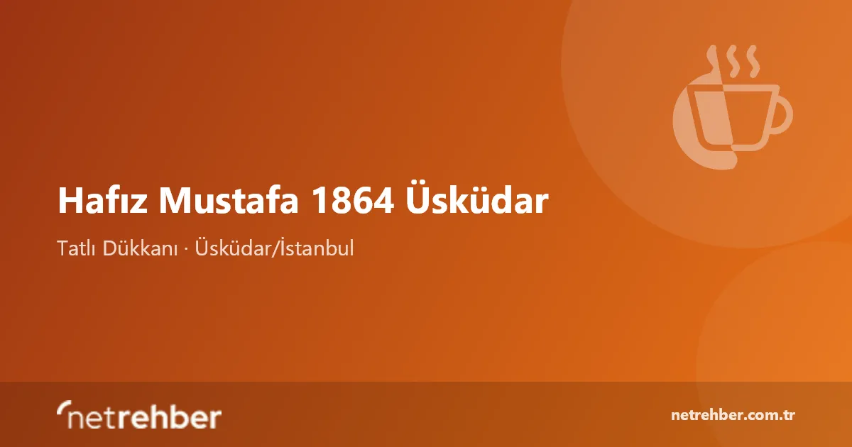 Hafız Mustafa 1864 Üsküdar kapak görseli