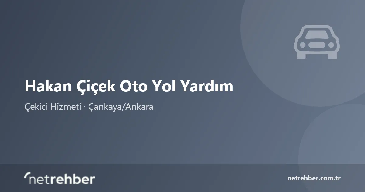 Hakan Çiçek Oto Yol Yardım kapak görseli