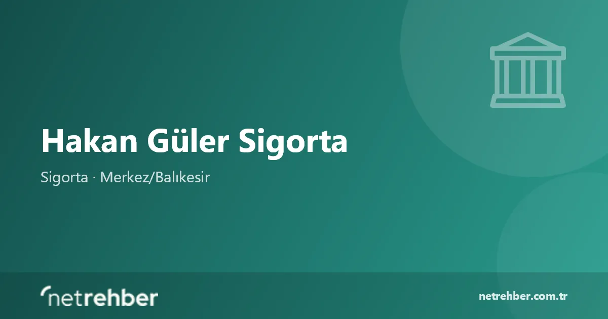 Hakan Güler Sigorta kapak görseli
