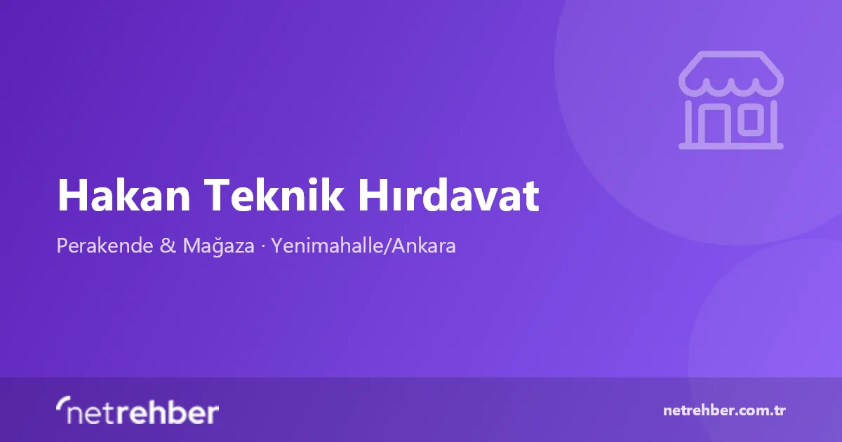 Hakan Teknik Hırdavat kapak görseli