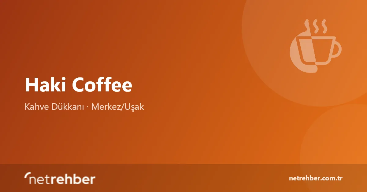 Haki Coffee kapak görseli