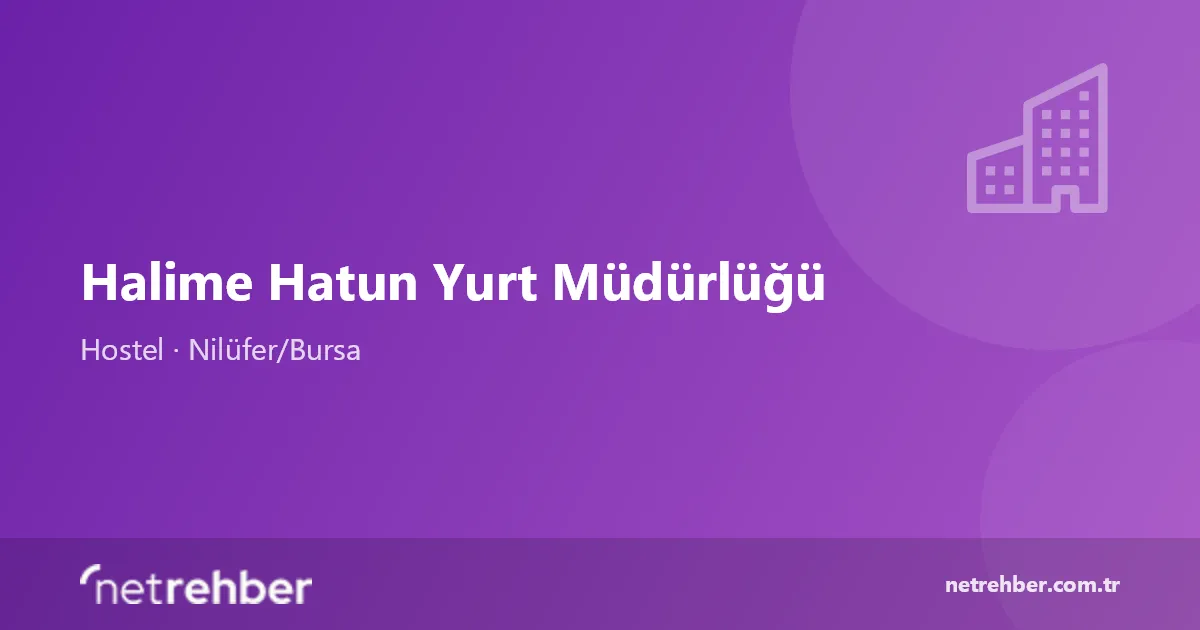Halime Hatun Yurt Müdürlüğü kapak görseli