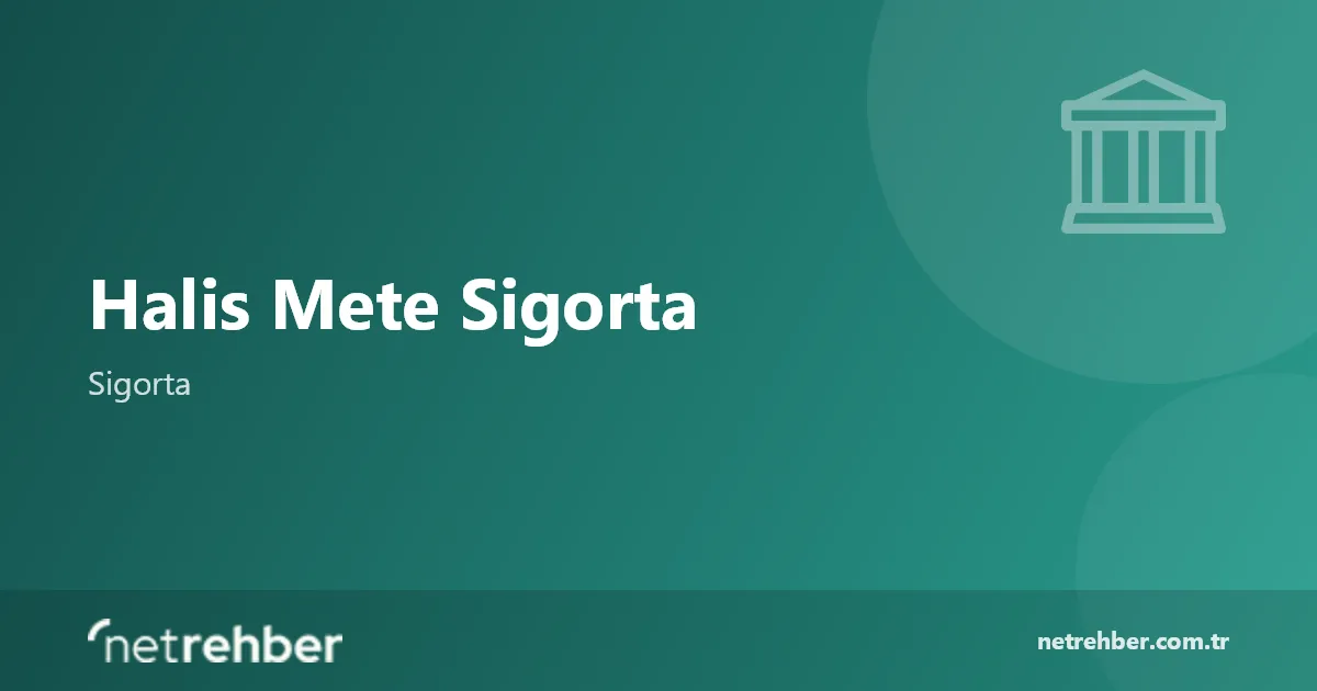 Halis Mete Sigorta kapak görseli