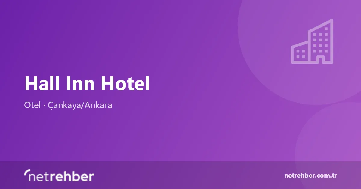 Hall Inn Hotel kapak görseli