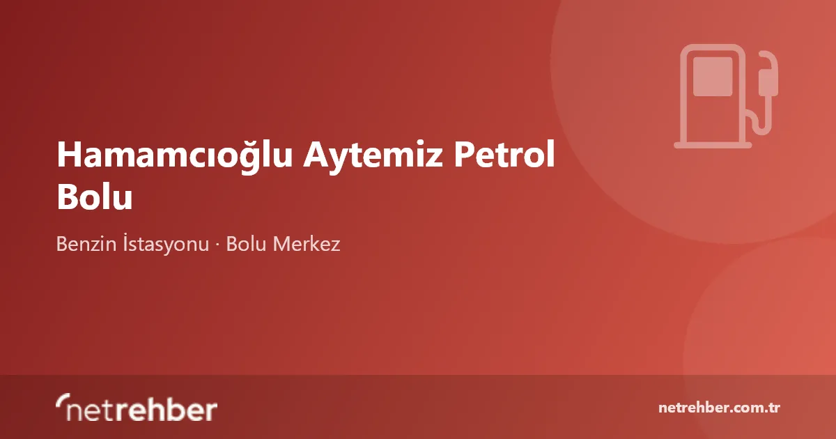 Hamamcıoğlu Aytemiz Petrol Bolu kapak görseli