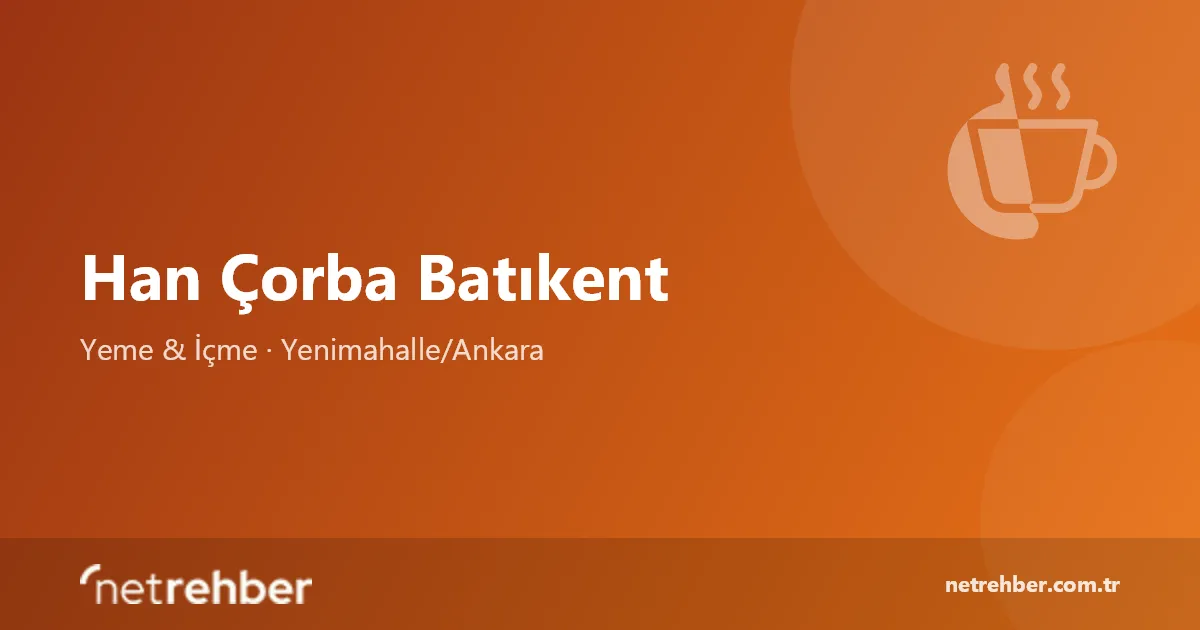 Han Çorba Batıkent kapak görseli