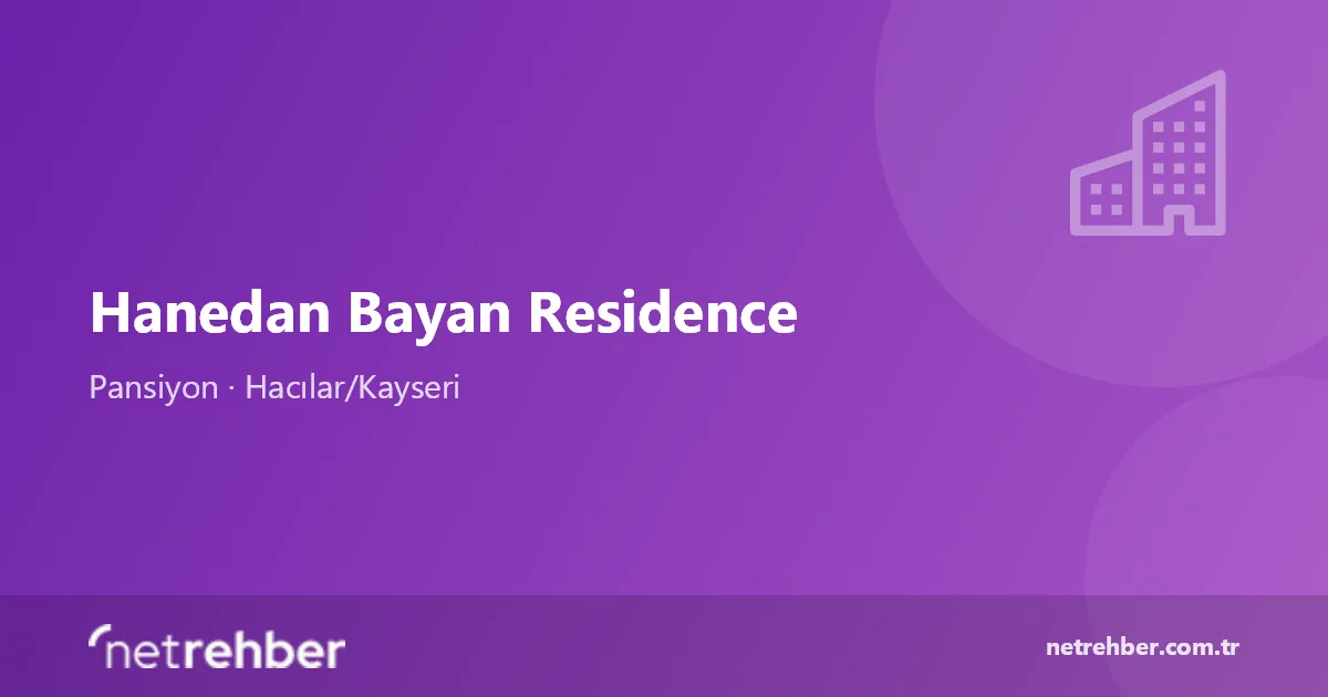 Hanedan Bayan Residence kapak görseli