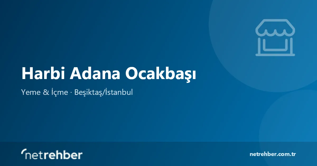 Harbi Adana Ocakbaşı kapak görseli