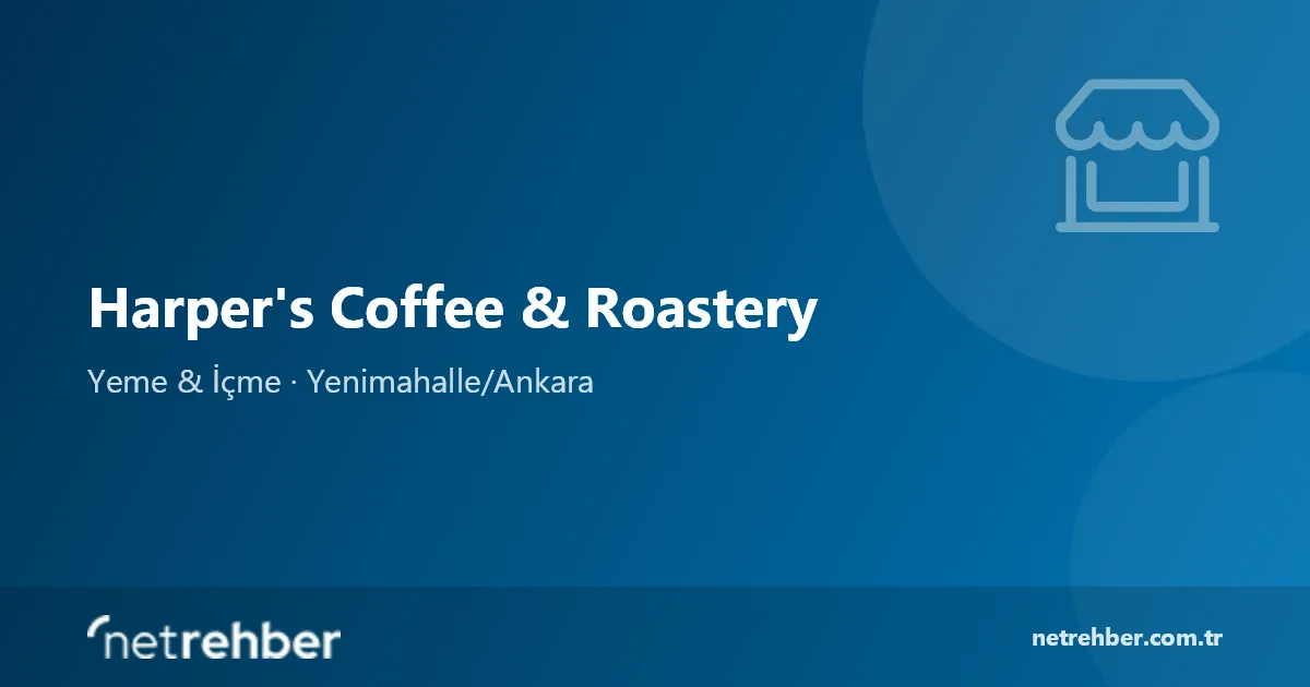 Harper's Coffee & Roastery kapak görseli