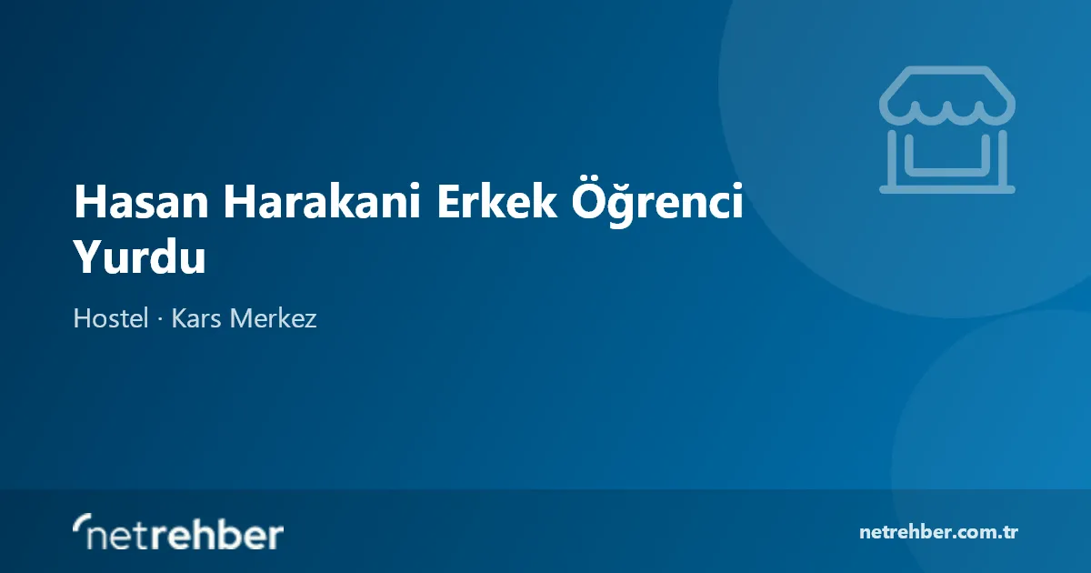 Hasan Harakani Erkek Öğrenci Yurdu kapak görseli
