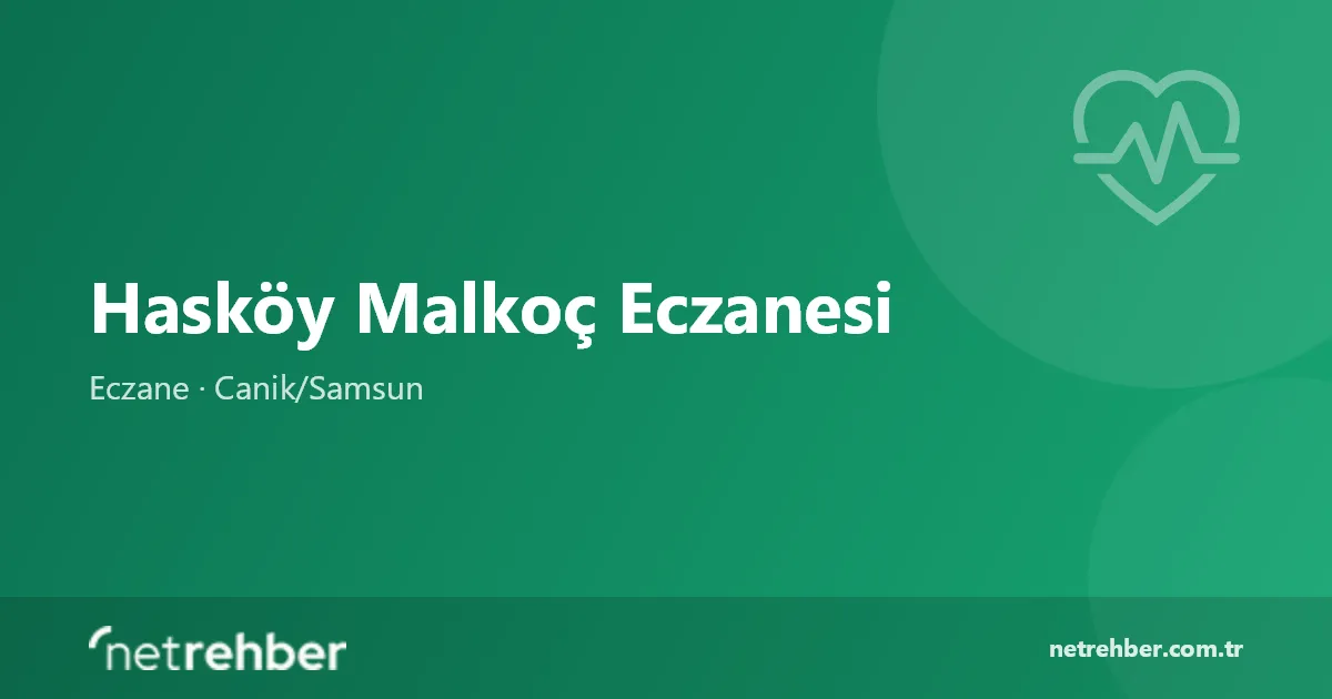 Hasköy Malkoç Eczanesi kapak görseli