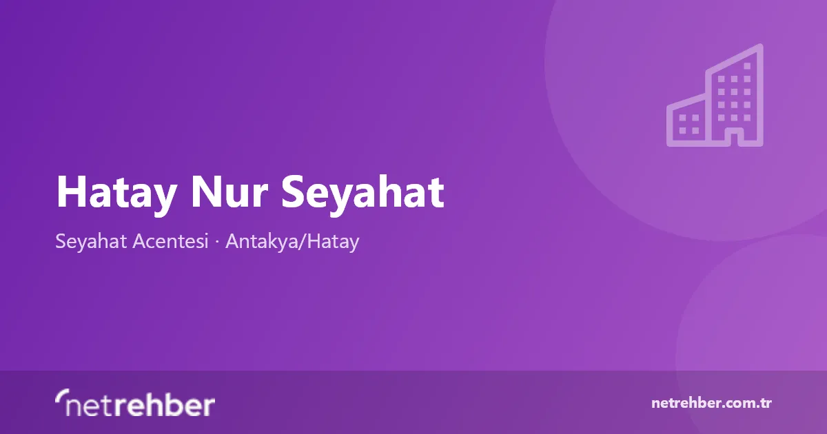 Hatay Nur Seyahat kapak görseli