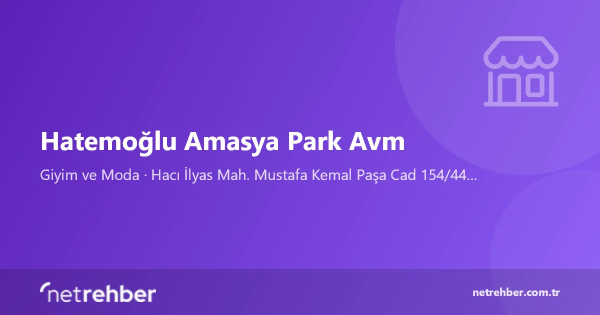 Hatemoğlu Amasya Park Avm kapak görseli