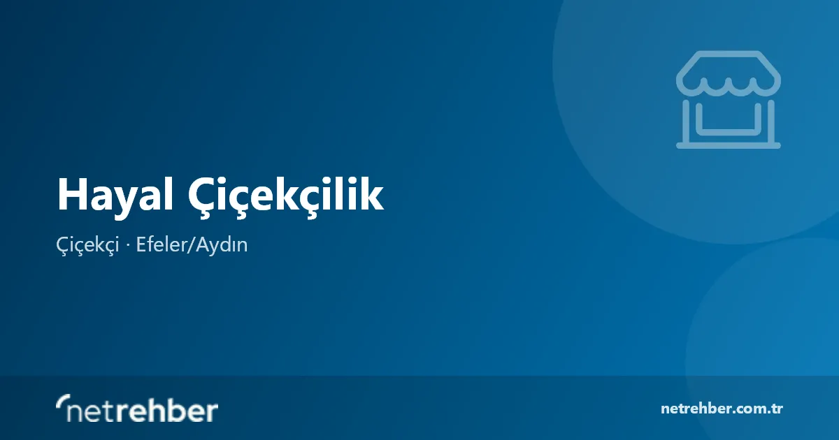 Hayal Çiçekçilik kapak görseli