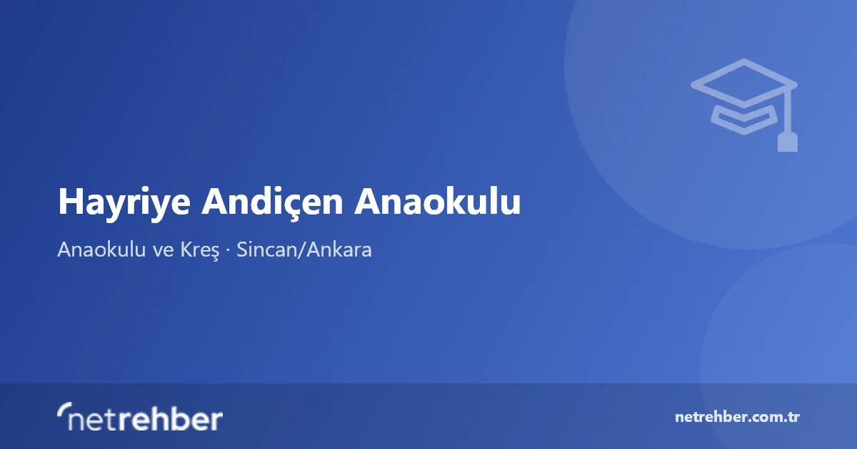 Hayriye Andiçen Anaokulu kapak görseli