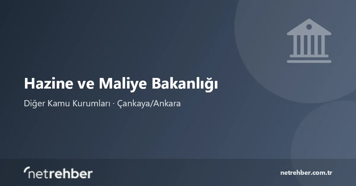 Hazine ve Maliye Bakanlığı kapak görseli