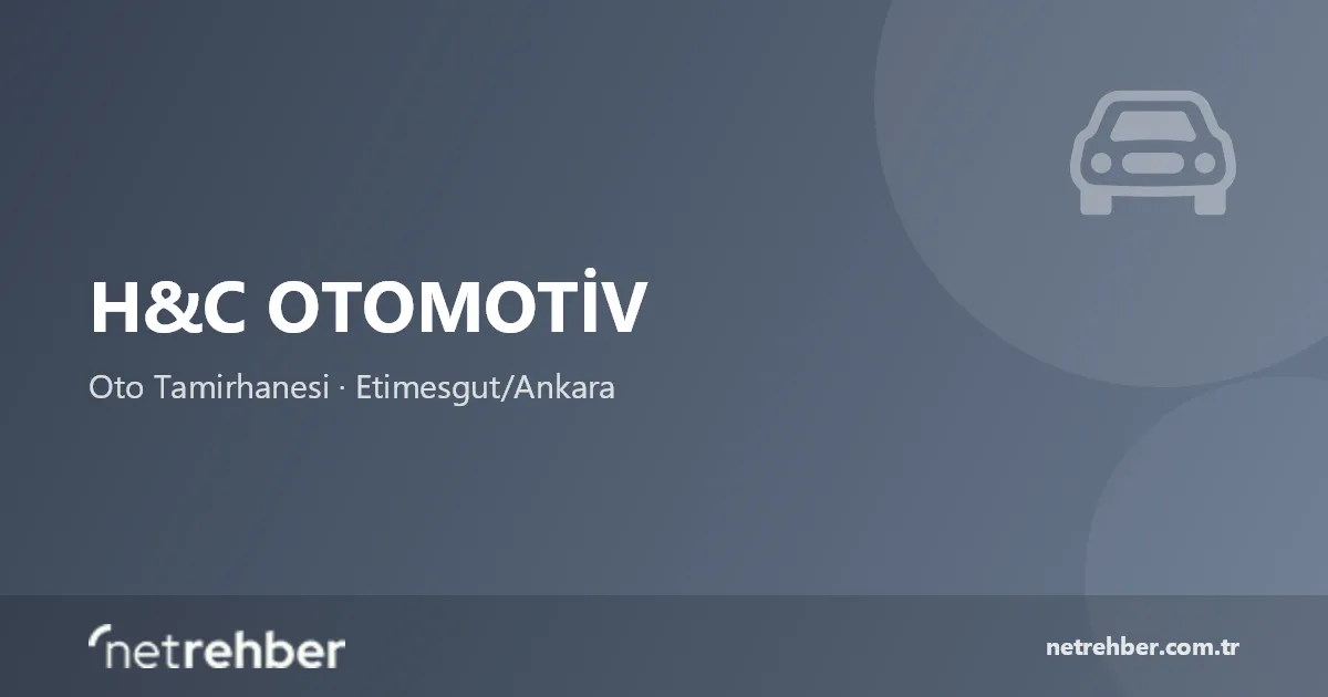 H&C Otomotiv kapak görseli