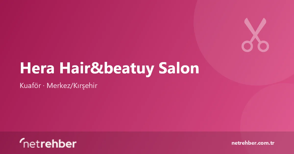 Hera Hair&beatuy Salon kapak görseli