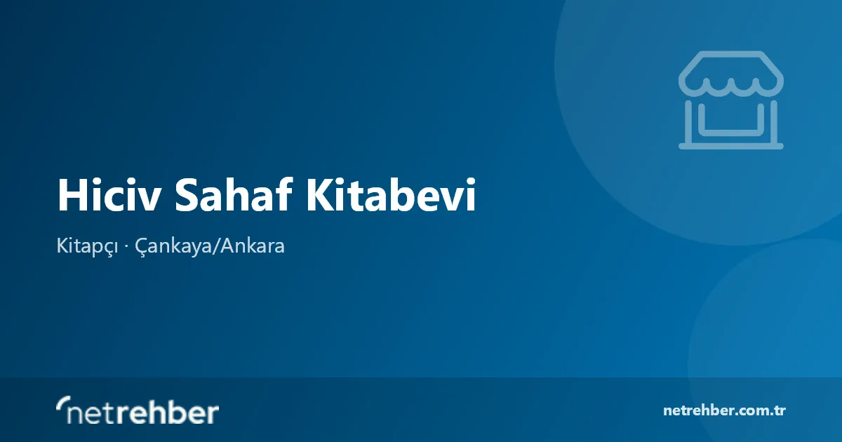 Hiciv Sahaf Kitabevi kapak görseli