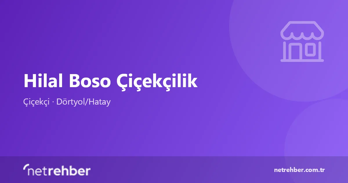 Hilal Boso Çiçekçilik kapak görseli