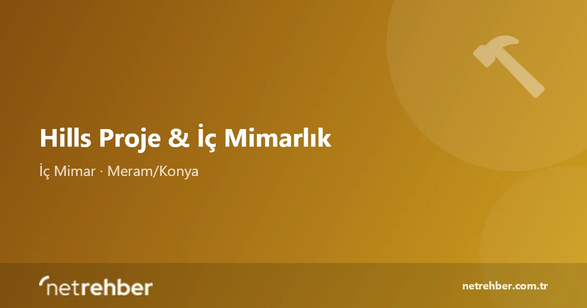 Hills Proje & İç Mimarlık kapak görseli